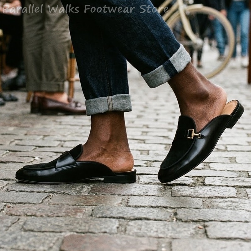Men'S Shoes Smart - Mules pour hommes en daim et