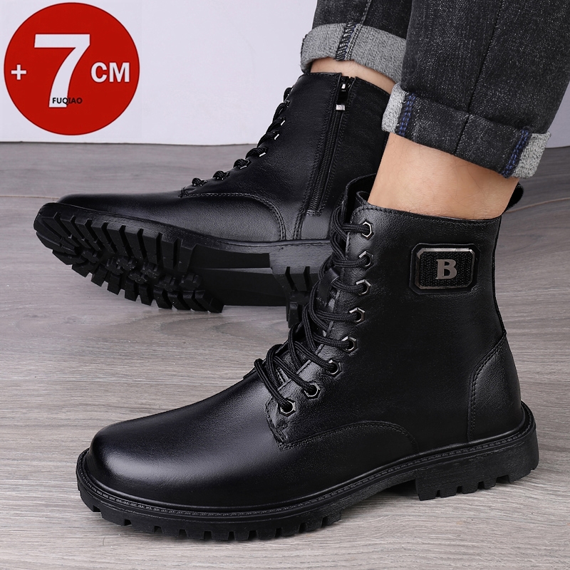 Bottes en cuir pour hommes, ha - Men'S Shoes With Height Increase avis et prix